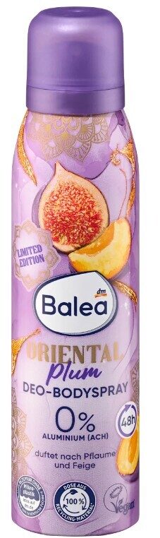 Balea dezodorants Oriental Plum ar vīģu un plūmju smaržu, 150 ml